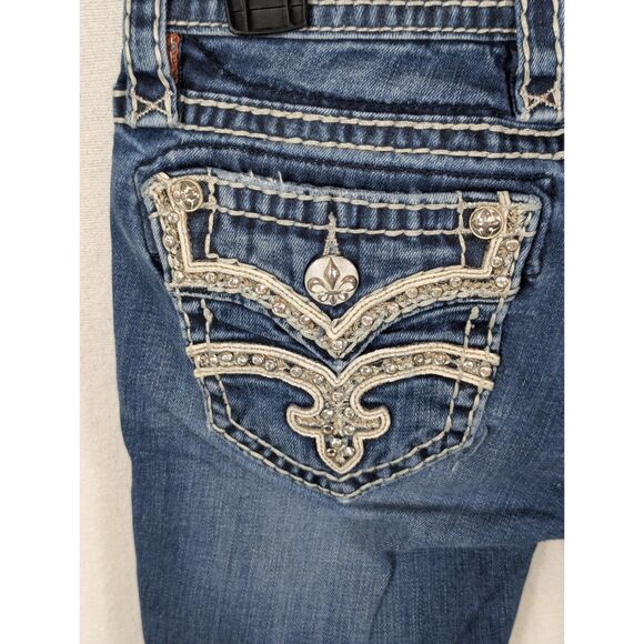 Rock Revival Karla Cuffed Skinny Jeans E8452CK5S Women's Size 25 - Picture 14 of 16